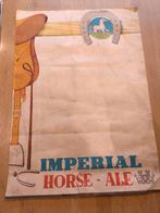 Affiche imperial horse ale, Verzamelen, Ophalen of Verzenden, Gebruikt, Reclamebord, Plaat of Schild, Overige merken