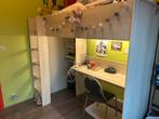 Hoogslaper met buro en matras, Kinderen en Baby's, Kinderkamer | Stapelbedden en Hoogslapers, Ophalen, Gebruikt, Hoogslaper