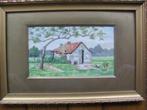 Originele antieke aquarel Gesigneerd, Ophalen of Verzenden