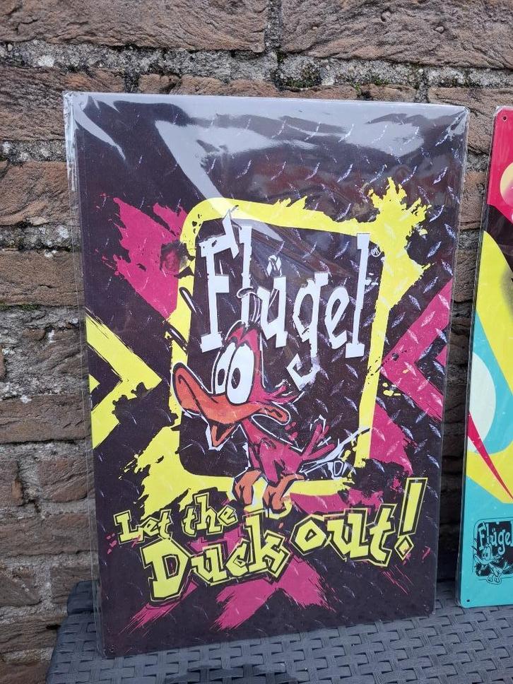 Groot reclamebord in reliëf Flugel, Verzamelen, Merken en Reclamevoorwerpen, Nieuw, Reclamebord, Ophalen of Verzenden