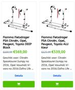 FIAMMA Fietsdrager voor camper of caravan tegen actieprijzen, Caravans en Kamperen, Mobilhome-accessoires, Ophalen of Verzenden