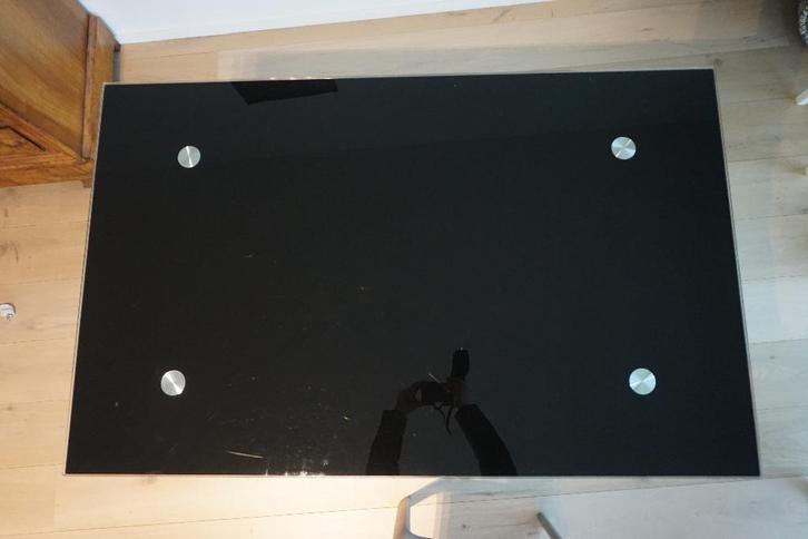 Table réglable, Huis en Inrichting, Tafels | Eettafels, Gebruikt, 50 tot 100 cm, 100 tot 150 cm, Vier personen, Rechthoekig, Glas