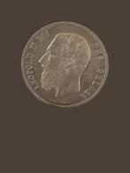 Zilveren Belgisch muntstuk 5 Franc 1874, Zilver, Ophalen of Verzenden, Zilver, Losse munt