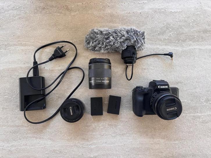 Canon EOS M50 + accessoires & lenzen, Audio, Tv en Foto, Fotocamera's Digitaal, Gebruikt, Compact, Canon, Ophalen