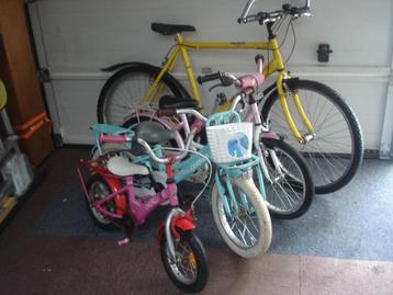 50€ voor 4 opknap fietsen 3 Meisjesfietsen &1 Mtb, Ophalen, Popal Raleigh, Gebruikt, Handrem