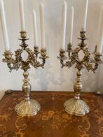 Antieke bronzen kandelaars, Antiek en Kunst, Ophalen