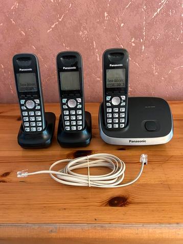 Draadloze telefoons van Panasonic (trio) beschikbaar voor biedingen
