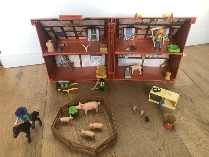 Playmobil Farm kofferset met dieren en accessoires, Kinderen en Baby's, Speelgoed | Playmobil, Zo goed als nieuw, Complete set