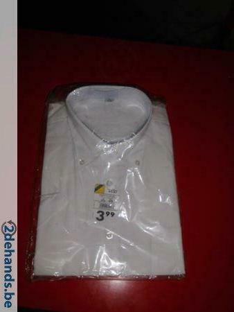 [3954]chemise blanche manches courtes neuve sous emballage g, Vêtements | Hommes, T-shirts, Neuf, Taille 46 (S) ou plus petite