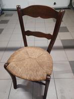 Houten tafel en stoelen, Ophalen, Gebruikt, Riet of Rotan