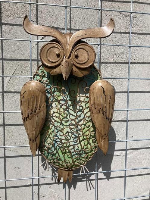 UIL GROOT METAAL BINNEN/ BUITEN 48 cm NIEUW, Tuin en Terras, Tuinwanddecoratie, Nieuw, Verzenden