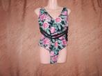 (1)- maillot femme t.42 noir fleuri, Ophalen of Verzenden, Zo goed als nieuw, Zwart, Badpak