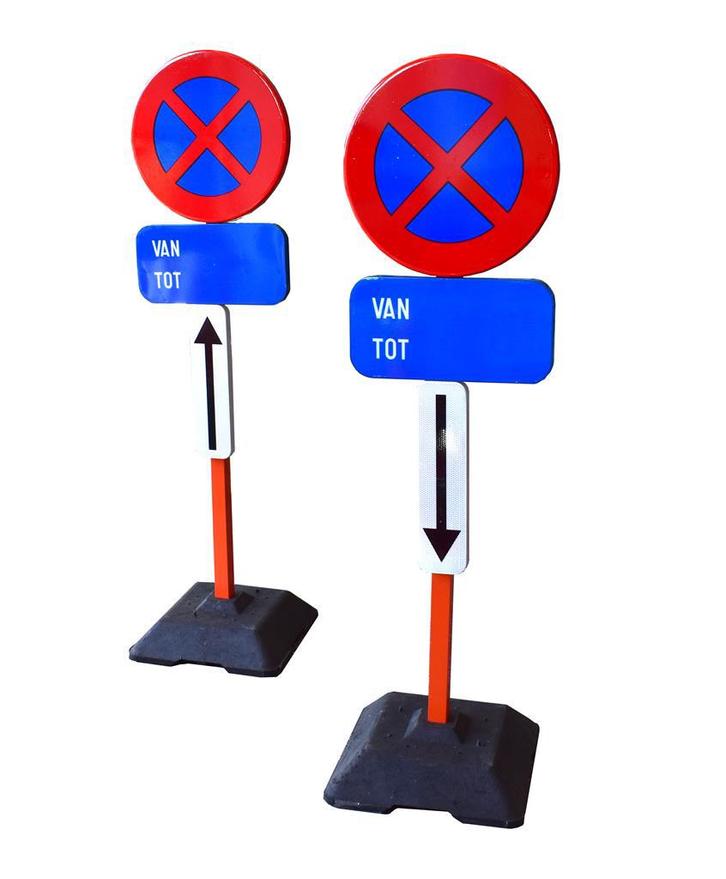 Te huur – Verkeersborden E3 (Verboden stilstaan en parkeren), Doe-het-zelf en Bouw, Overige Doe-Het-Zelf en Bouw, Nieuw, Ophalen