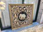 Origineel Thais wandtapijt in kader 130x130, Huis en Inrichting, Ophalen, Zo goed als nieuw
