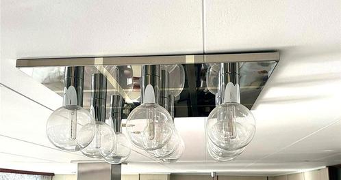 Plafonnier en Chrome et Verre par Motoko Ishii pour Staff 70, Huis en Inrichting, Lampen | Plafondlampen, Gebruikt, Glas, Ophalen