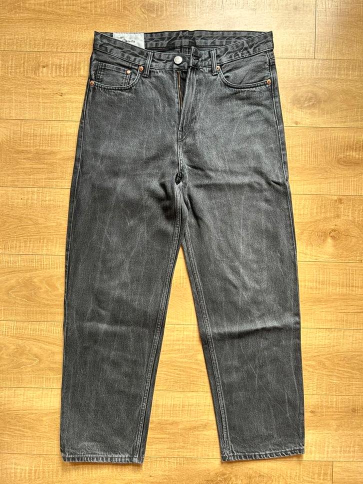 H&M Loose Fit Black Washed Jeans, Kleding | Heren, Spijkerbroeken en Jeans, Gedragen, W32 (confectie 46) of kleiner, Zwart, Ophalen of Verzenden