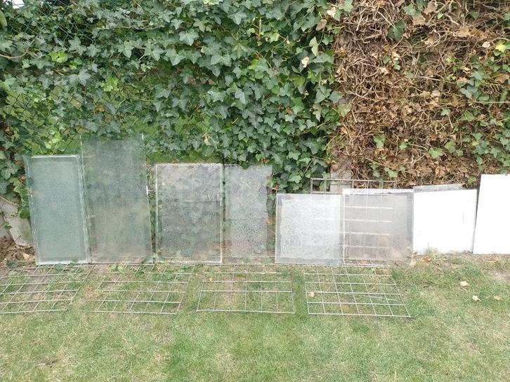 Antiek glas deuren, wanden, spiegels, meubels..., Antiek en Kunst, Antiek | Glaswerk en Kristal, Ophalen