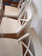 6 witte stoelen, Ophalen, Zo goed als nieuw