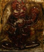 Musicerende clown (56 x 71 cm, Ophalen of Verzenden