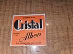 Cristal alken  bier etiket, Ophalen of Verzenden, Zo goed als nieuw