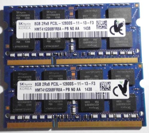 Kir 2 x 8 Gb DDR3L Sodimm, Informatique & Logiciels, Mémoire RAM, Laptop, 16 GB, DDR3, Enlèvement ou Envoi