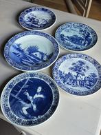 Set van 5 Delfts Blauw wandborden – Chemkefa Maastricht, Antiek en Kunst, Ophalen