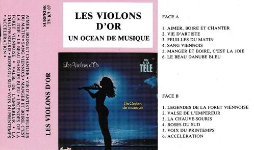 Music cassette "Les violons d'or. Un ocean de musique", Cd's en Dvd's, Cassettebandjes, Gebruikt, Origineel, Jazz en Blues, 1 bandje