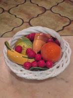Vintage keramieken mand/fruitmand in goede staat, Huis en Inrichting, Ophalen, Porselein of Keramiek, Mand, Rond