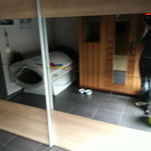 Kleerkast 2 schuifdeuren met spiegels., Huis en Inrichting, Kasten | Kleerkasten, Zo goed als nieuw, Ophalen