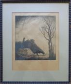 DIRK BAKSTEEN / KEMPISCHE HOEVE / ZW-W ETS / 45x29cm / KADER, Antiek en Kunst, Kunst | Litho's en Zeefdrukken, Ophalen of Verzenden