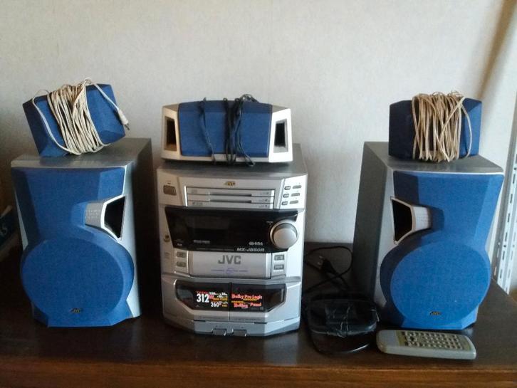 Stereo- installatie JVC, Audio, Tv en Foto, Stereoketens, Gebruikt, Cassettedeck, Cd-speler, Tuner of Radio, Speakers, JVC, Ophalen