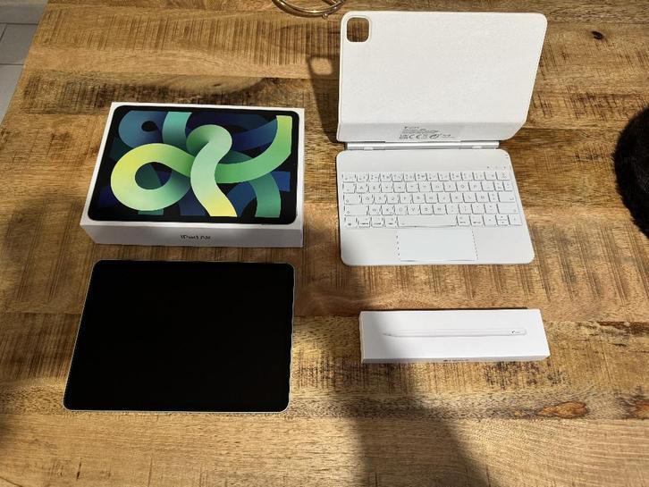 iPad Air 4 Vert + Apple Pencil + Clavier – Comme Neuf, Informatique & Logiciels, Apple iPad Tablettes, Comme neuf, Apple iPad