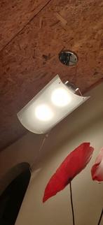 moderne luster met hallogeenlamp, Ophalen, Zo goed als nieuw, Glas, Modern