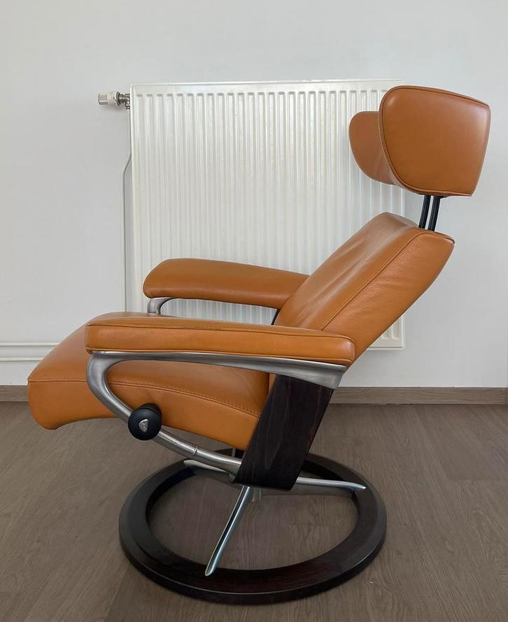 Design Fauteuil Stressless (Luxe uitvoering), Huis en Inrichting, Fauteuils, Zo goed als nieuw, Ophalen
