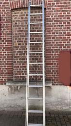 ALU LADDER 2 x 12 TREDEN , UİTSCHUİFBAAR EN PROFECİONEEL, Ophalen of Verzenden, Zo goed als nieuw, Ladder, Opvouwbaar of Inschuifbaar
