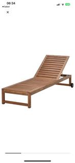 Chaise longue en bois, Tuin en Terras, Ligbedden, Ophalen, Zo goed als nieuw, Hout