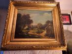 19de eeuws Schilderij in mooi vergulde lijst, Antiek en Kunst, Ophalen of Verzenden