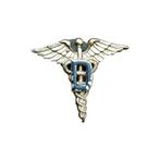 WWII US Collar Pin Dental Medic, Ophalen of Verzenden, Landmacht, Embleem of Badge