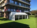 Dakzeil partytent PVC 3x10mtr grijs wit