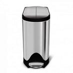 Simplehuman afvalemmer Butterfly 30 liter RVS, Ophalen, Kunststof, Met pedaal, 50 tot 75 cm