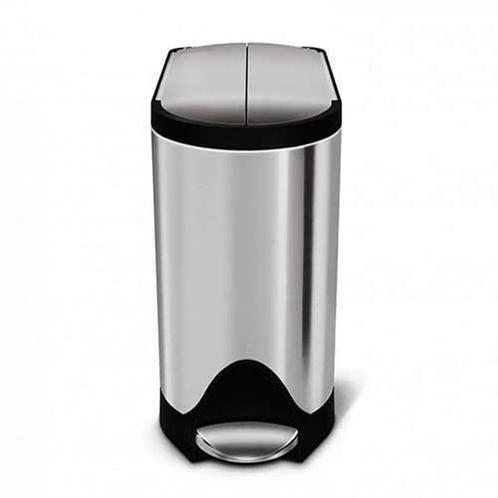 Simplehuman afvalemmer Butterfly 30 liter RVS, Huis en Inrichting, Woonaccessoires | Prullenbakken, Zo goed als nieuw, Kunststof
