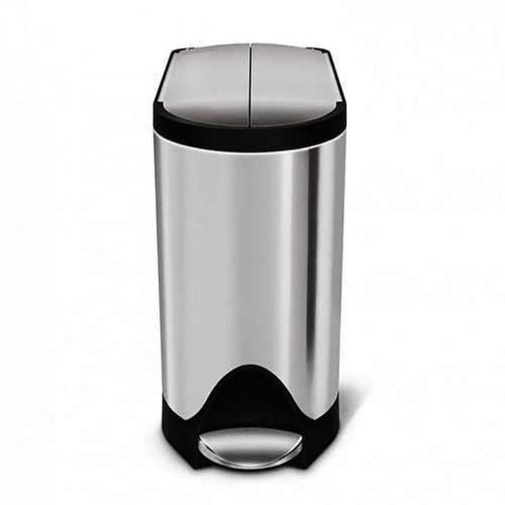Simplehuman afvalemmer Butterfly 30 liter RVS, Huis en Inrichting, Woonaccessoires | Prullenbakken, Zo goed als nieuw, Kunststof