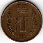 Luxembourg : 20 Francs 1981 KM#58 Réf 16431, Enlèvement ou Envoi, Autres pays, Monnaie en vrac