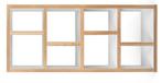 TV-/Opbergkast + 1 houten box - Wit/Plywood - Staand/liggend, 25 à 50 cm, Autres essences de bois, 150 à 200 cm, 50 à 100 cm
