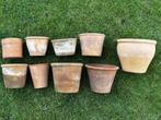 9 potten terra-cotta prima staat samen 25 euro., Tuin en Terras, Gebruikt, Tuin, Rond, Ophalen of Verzenden