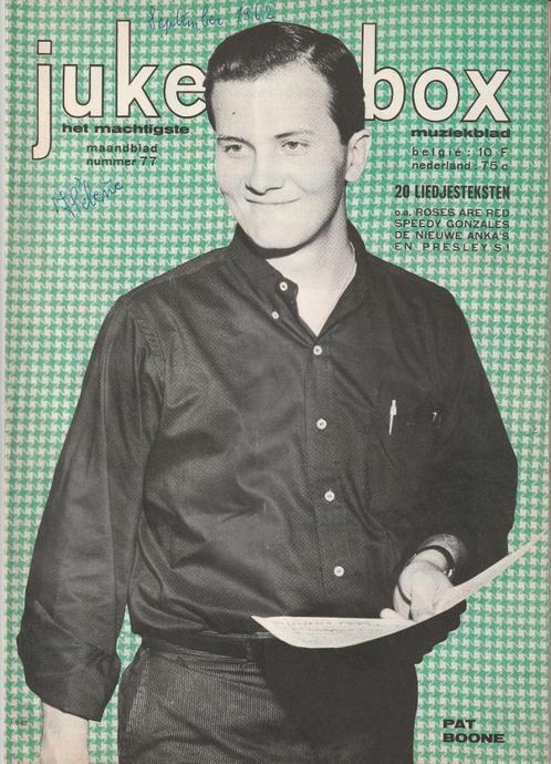 Tijdschrift - Jukebox VL 77 - 1/09/1962, Verzamelen, Muziek, Artiesten en Beroemdheden, Gebruikt, Boek, Tijdschrift of Artikel