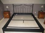 metalenbedframe, Huis en Inrichting, Slaapkamer | Bedden, Ophalen, Zwart, Tweepersoons, Zo goed als nieuw