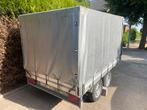 Aanhangwagen met huif. Dubbele as 750 kg, Auto diversen, Aanhangers en Bagagewagens, Ophalen, Gebruikt