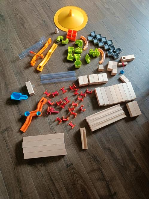 Haba knikkerbaan Master construction kit en uitbreiding, Kinderen en Baby's, Speelgoed | Houten speelgoed, Zo goed als nieuw, Overige typen