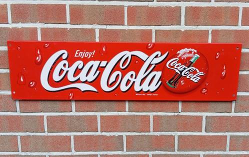 ancien panneau d'affichage en métal Coca Cola 81 cm, Collections, Marques & Objets publicitaires, Utilisé, Panneau publicitaire